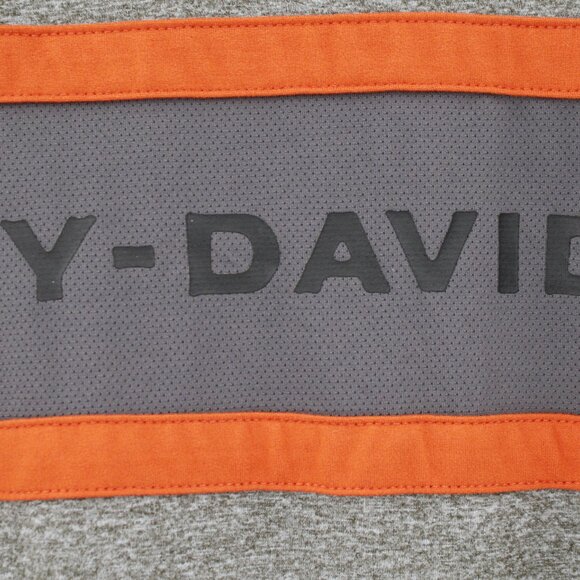 Harley Davidson sweatshirt Men's 5XL Performance Long Sleeve Heather Gray vented - Picture 3 of 12